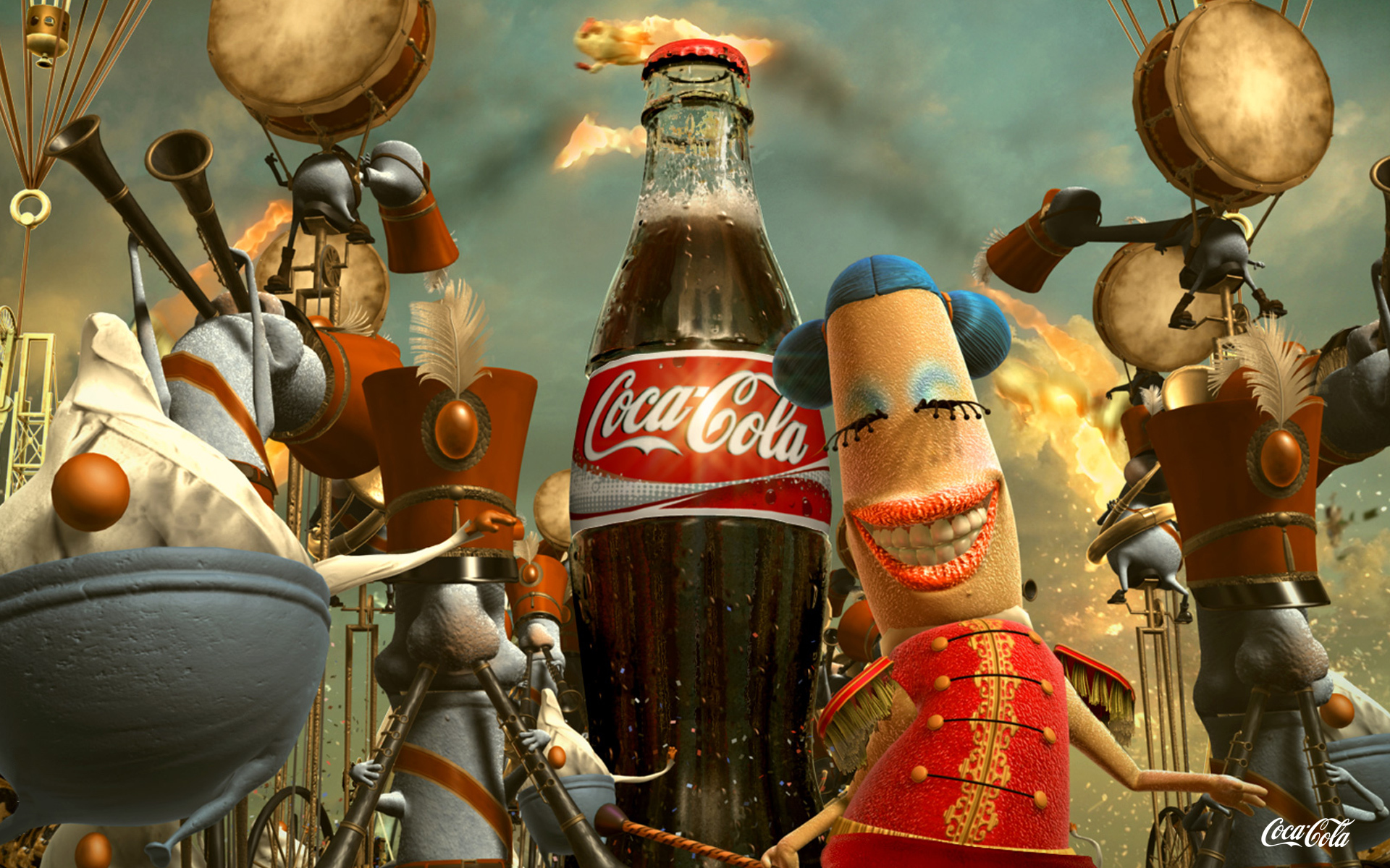 Wallpaper Coca Cola Advertising Bottle Miscellanea