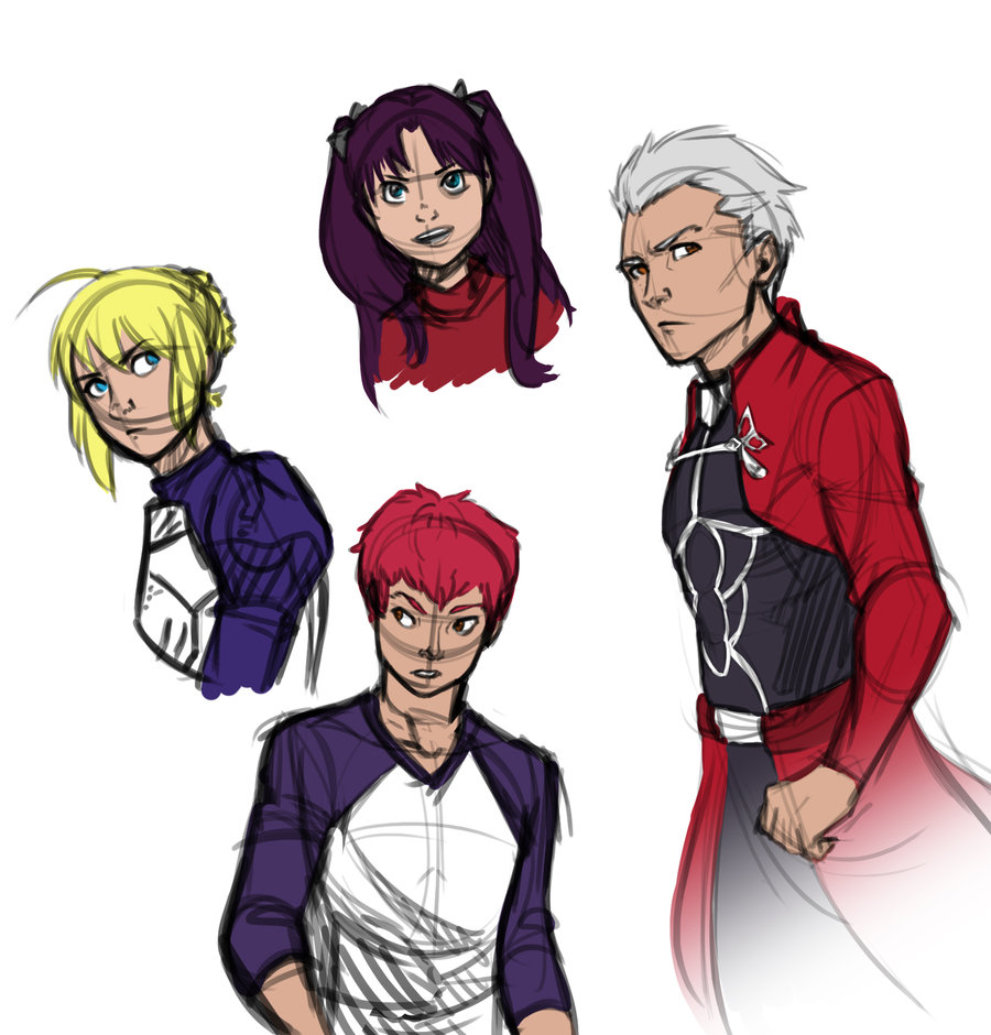 FateStay Night UBW sketches by Popsicle222 on