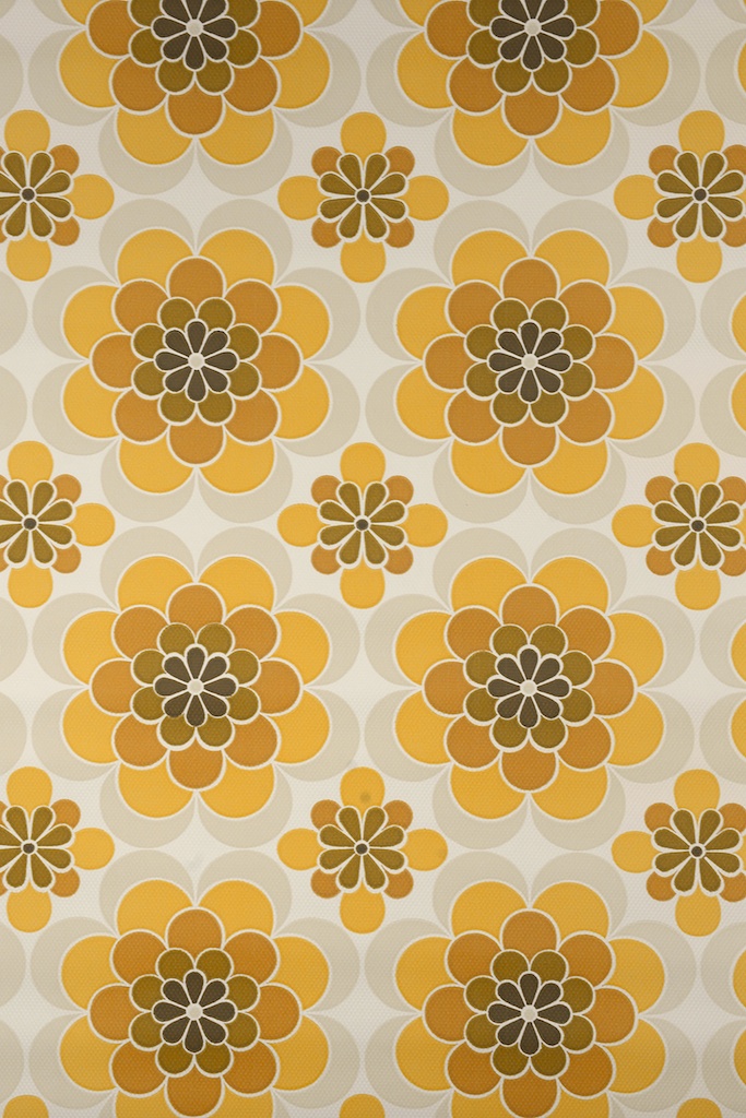 Vintage Floral Geometric Wallpaper