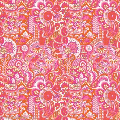 Anna Griffin Cotton Fabric Chinoiserie Orange Prosperity Oriental Fat 498x500