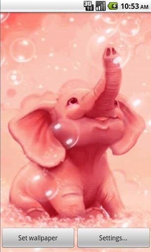 Captura De Pantalla Pink Elephant Live Wallpaper Para Android