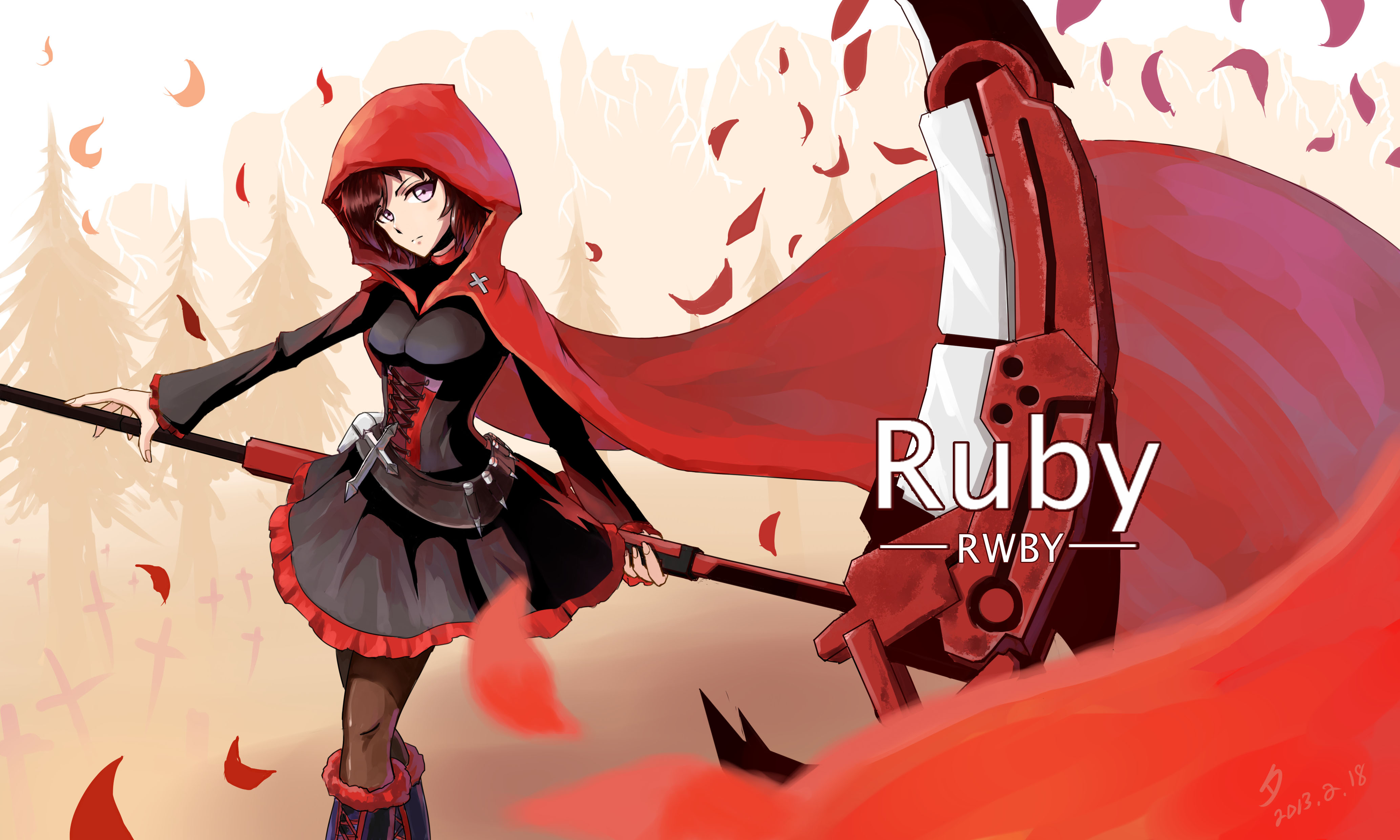 Red Hintergrund Rwby Ruby Foto