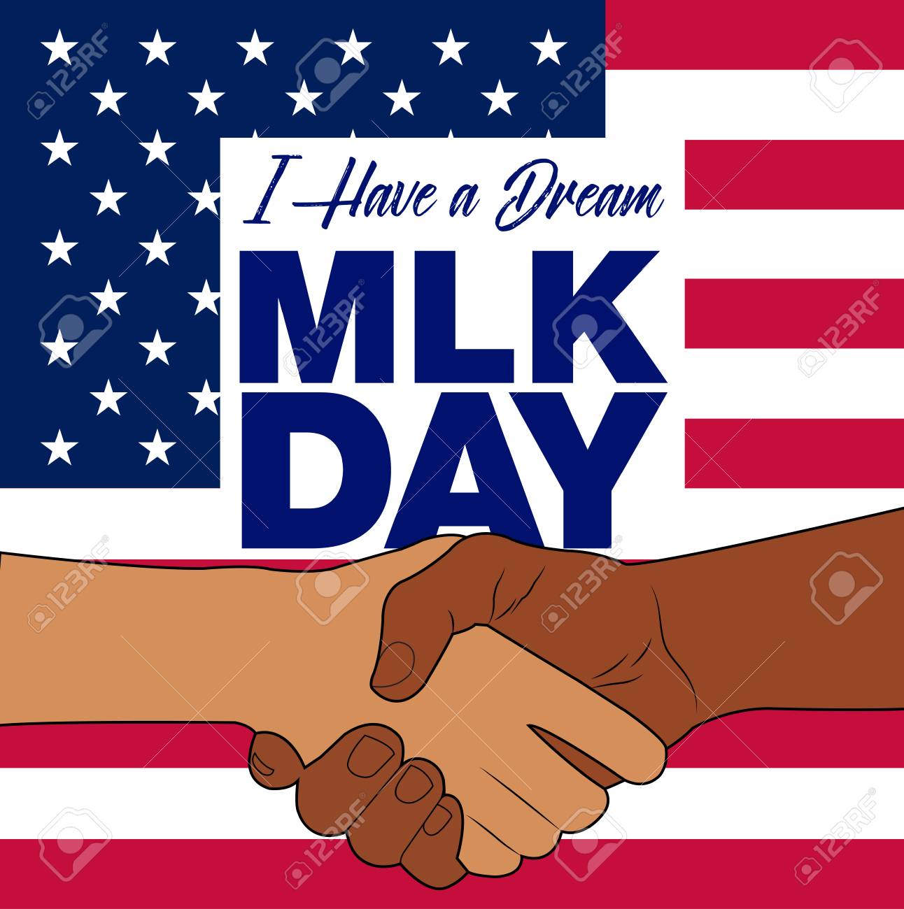 Martin Luther King Jr Day Background Illustration Of