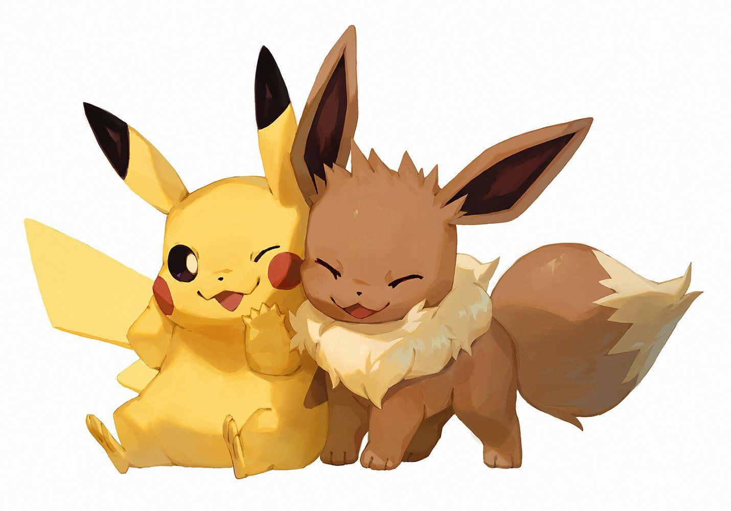Cute Pikachu And Eevee Wallpaper
