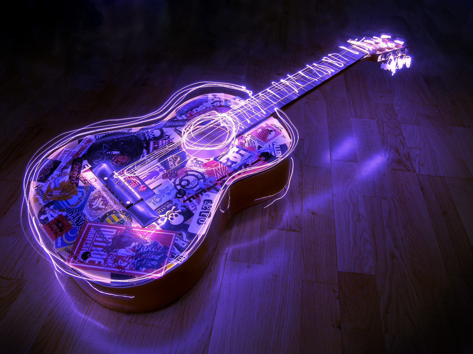 Cool Acoustic Guitar Desktop Background