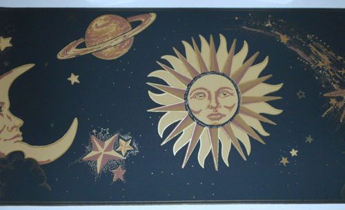 Powers Sky Sun Stars Moon Astrology Wallpaper Border X Yds New