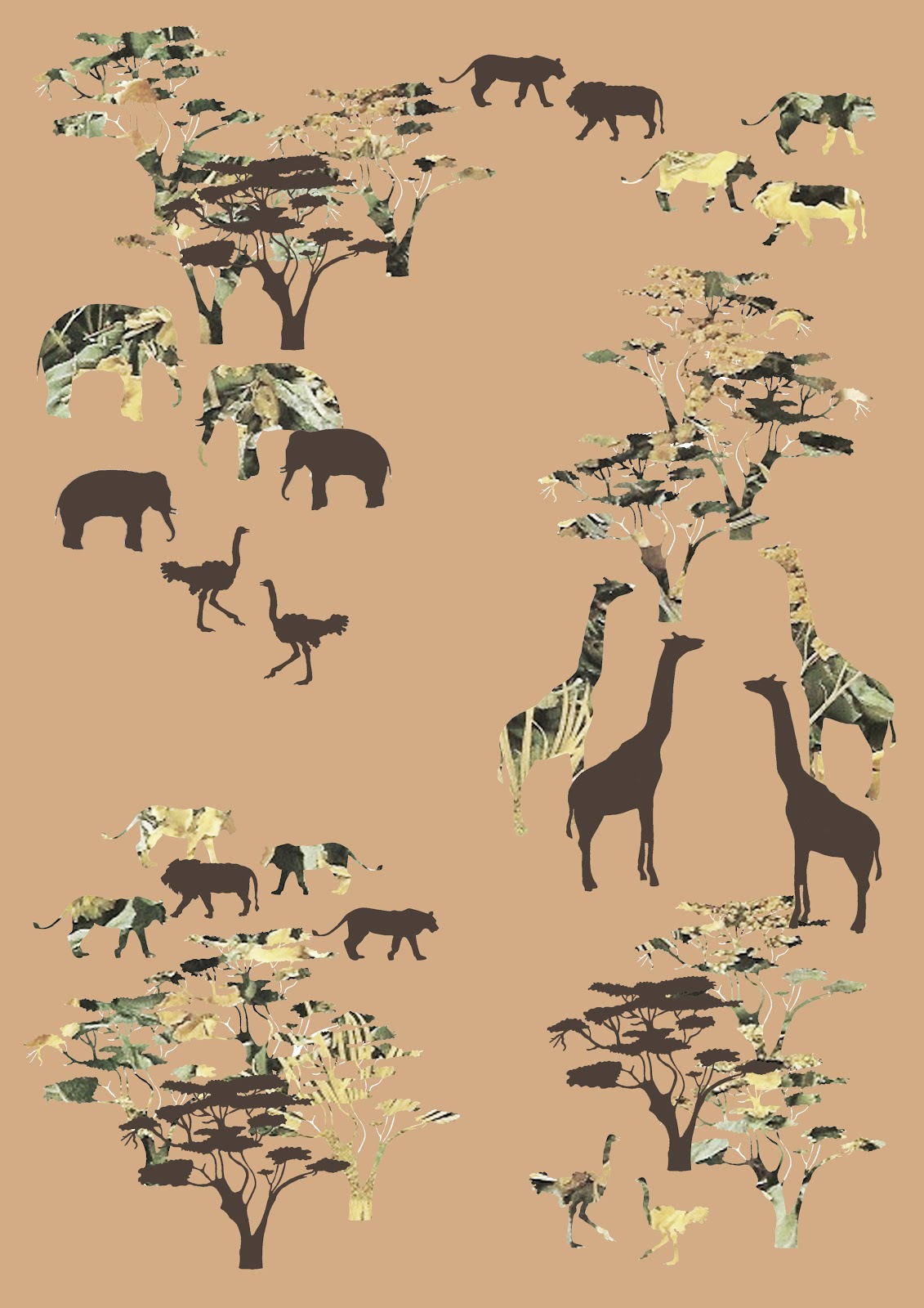 Alishia Ward African Animals Wallpaper Design