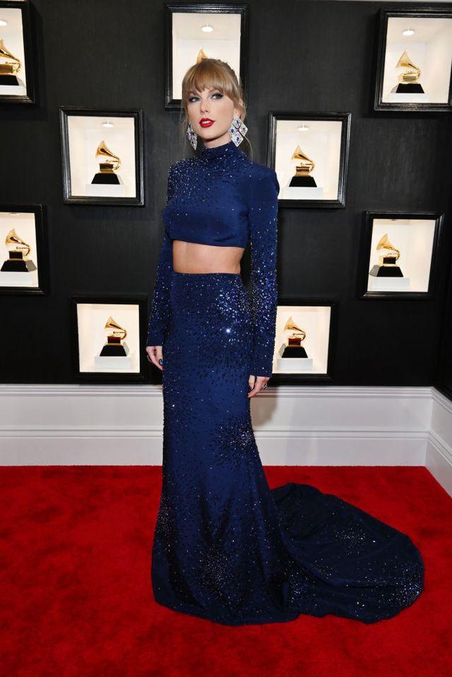 Taylor Swift Dressed Like Midnight Rain For The Grammys
