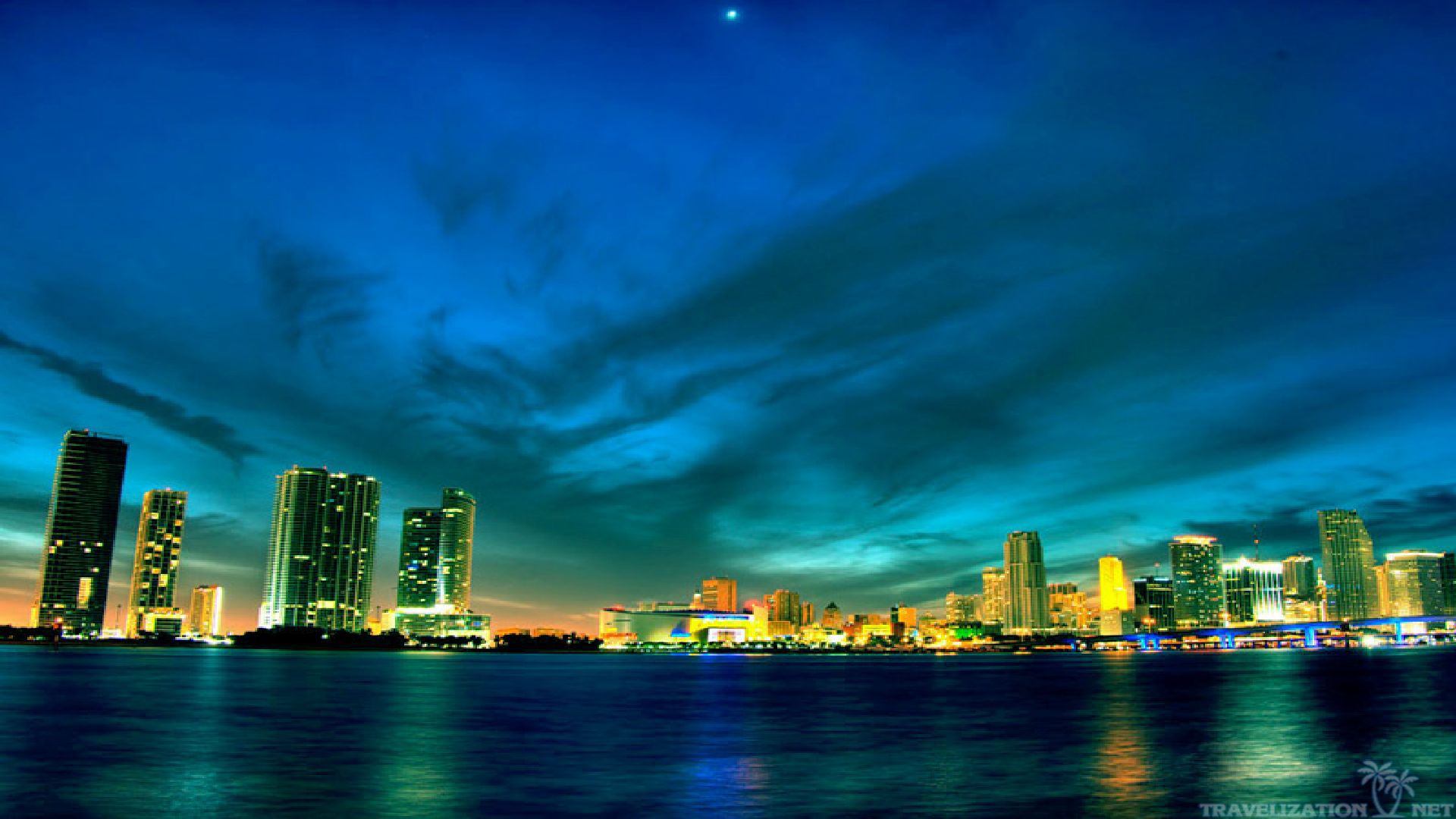 Miami Wallpapers The City Skyline Across The Beach