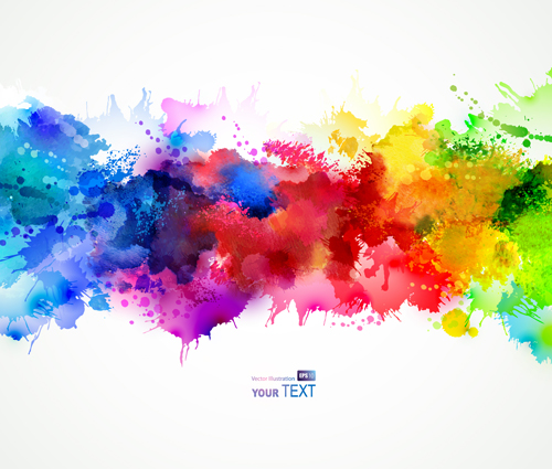 Ai Eps File Multicolor Watercolor Splash Background Illustration