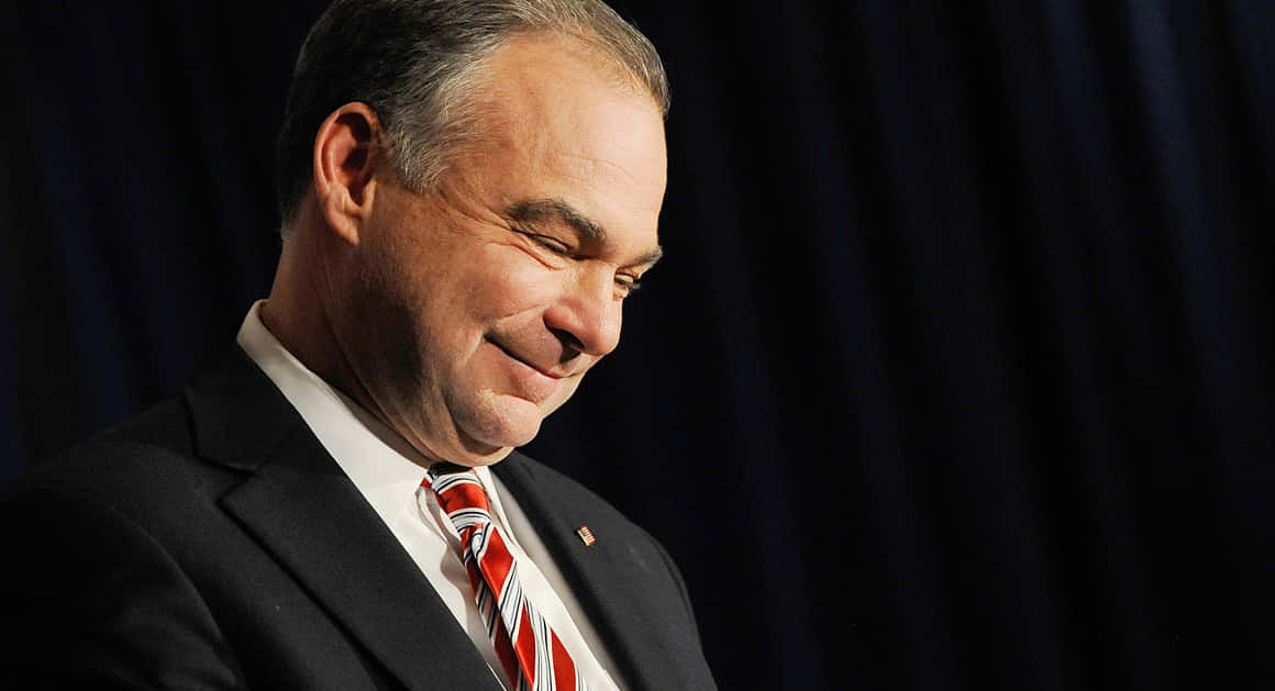 Tim Kaine With Black Wallpaper