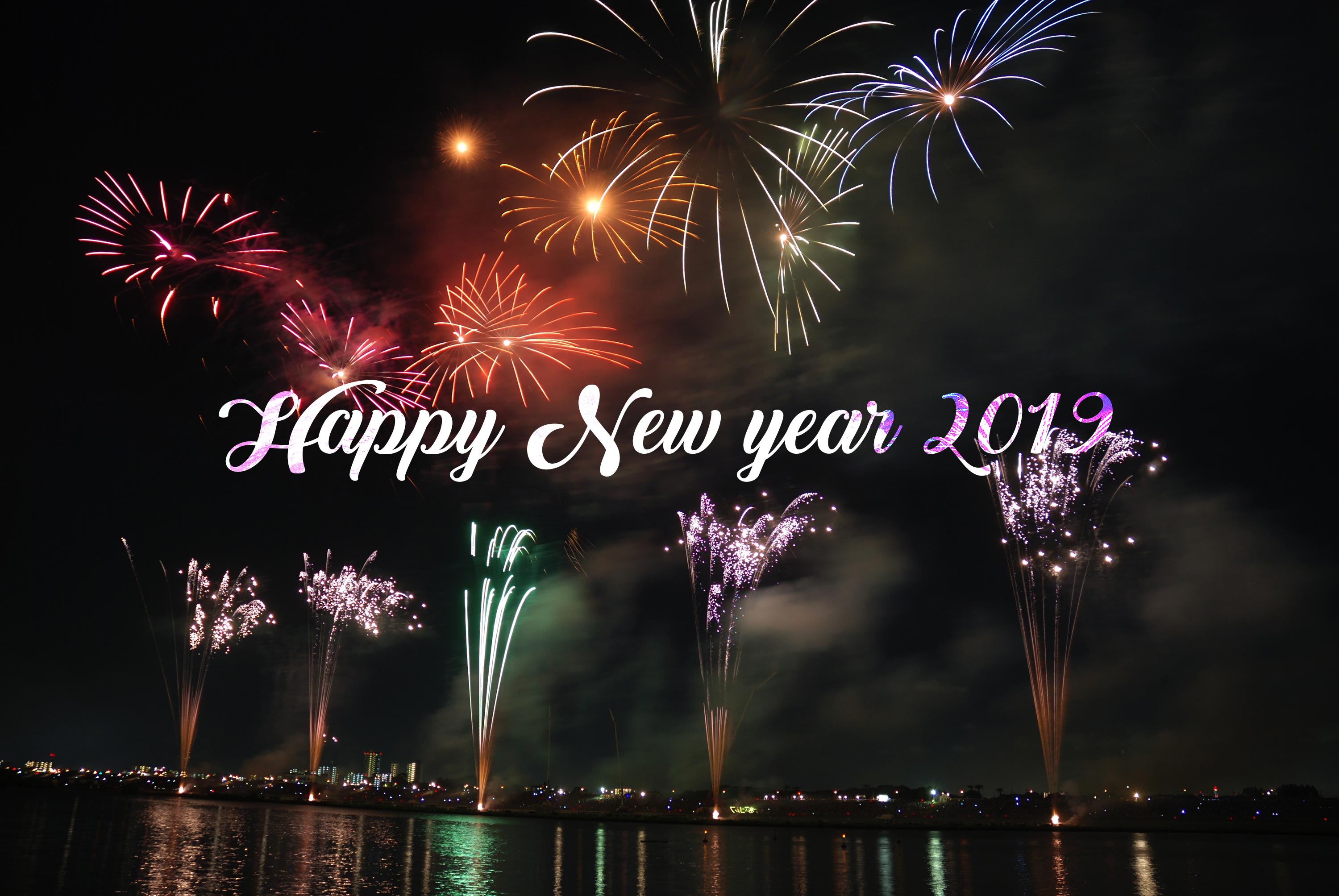 Happy New Year Fireworks High Res Image Wallpaper Collection