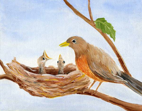 Mother Bird Wallpaper