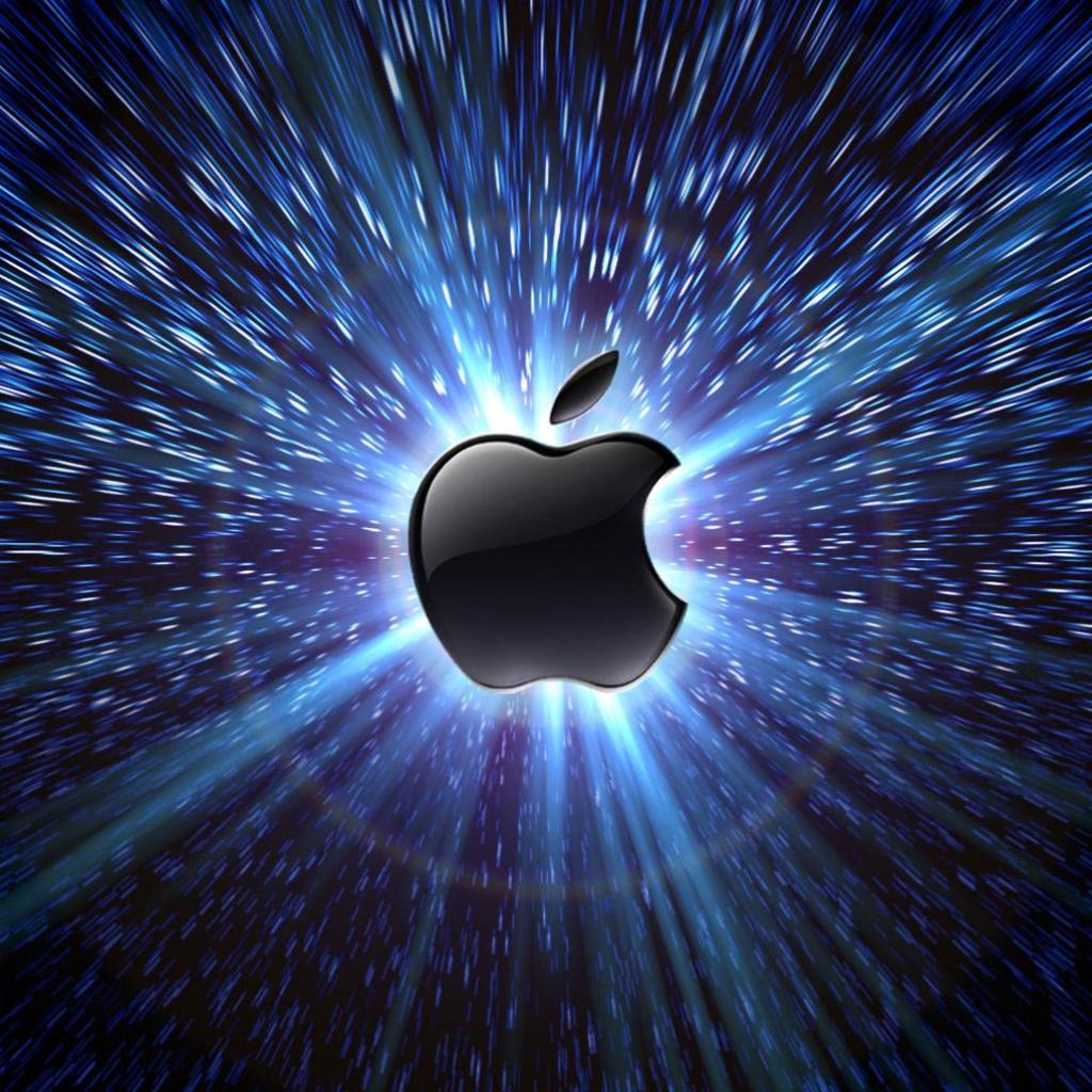 Black blue Apple download free wallpapers for Apple iPad