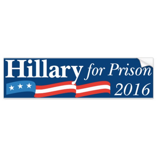 Hillary For Prison Car Bumper Sticker