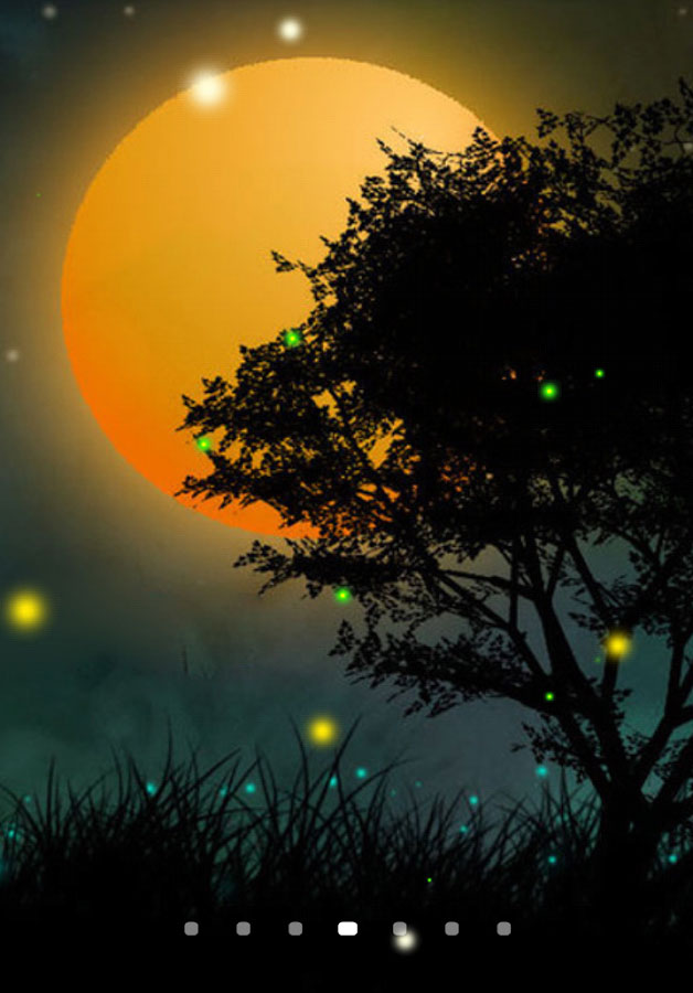 Beautiful Wallpaper Screen With Fireflies Live Theme For