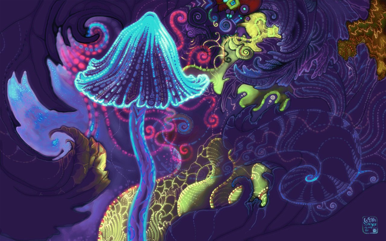 Psychedelic Mushroom Wallpaper