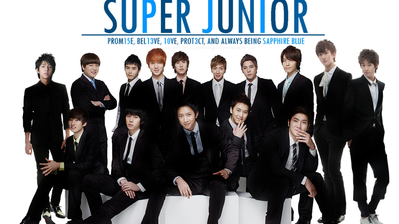 Super Junior Sapphire Blue Okay Wallpaper