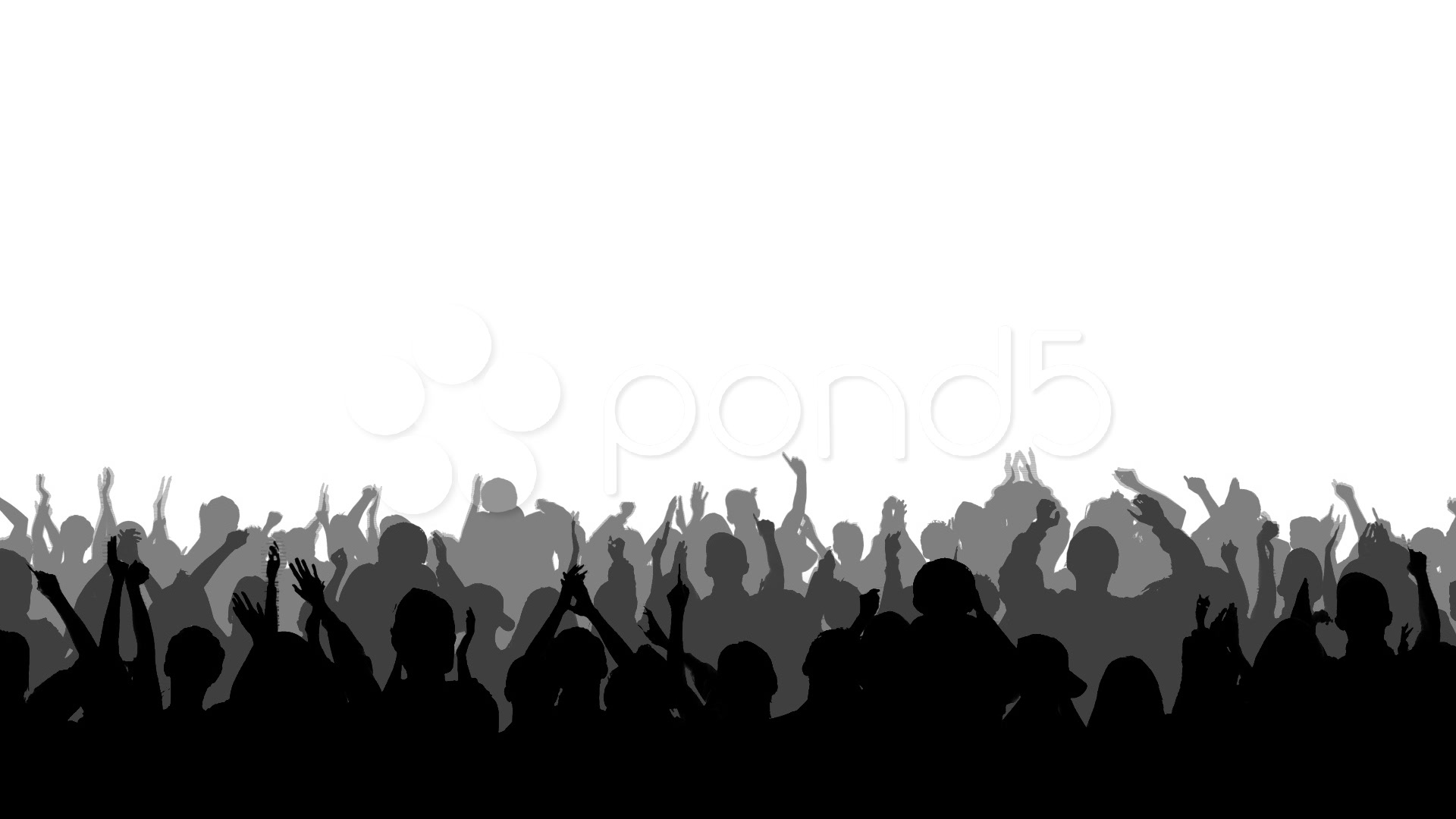 Sports Fans Cheering Silhouette Crowd Silhouettes
