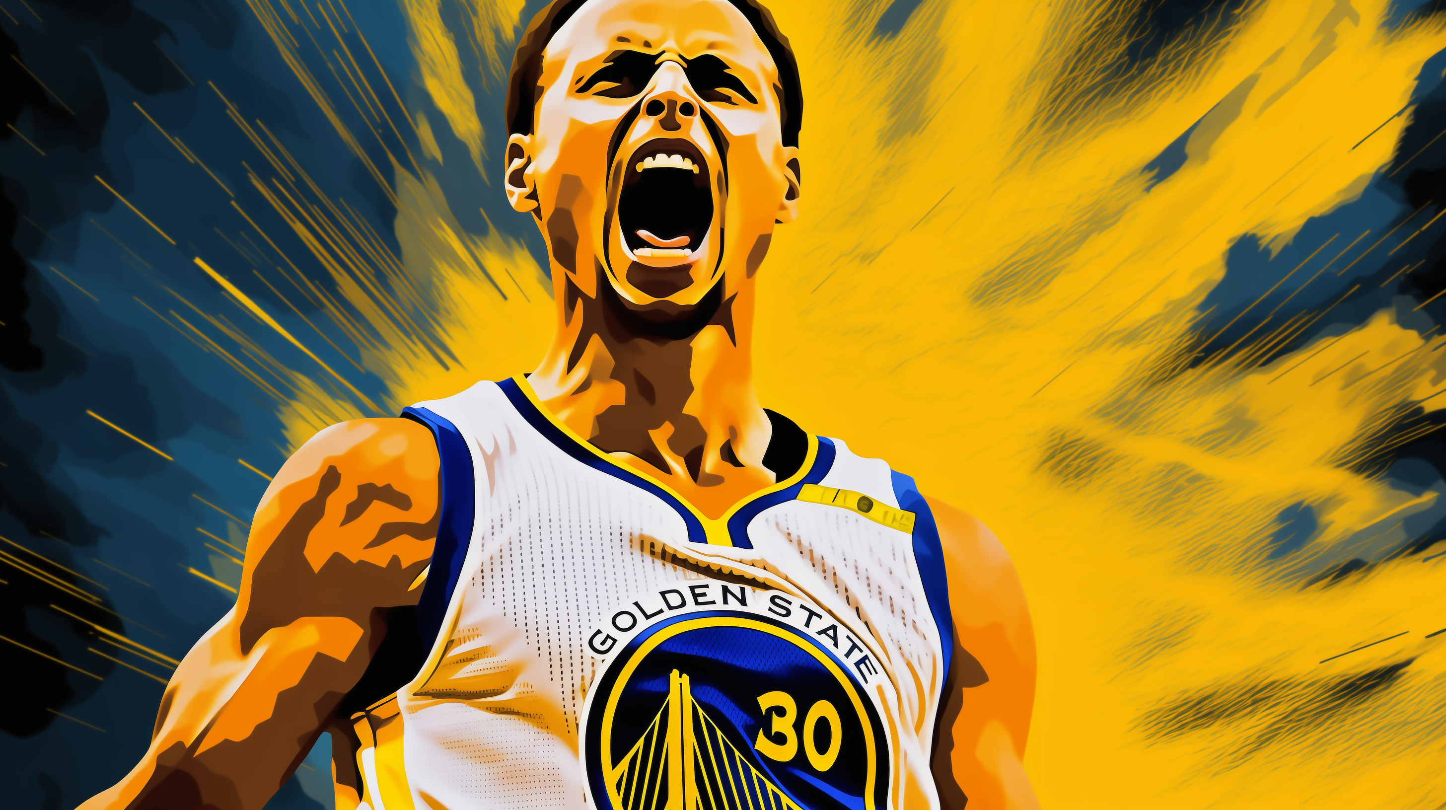 Vector Art Stephen Curry In Gsw Wallpaper By Patrika