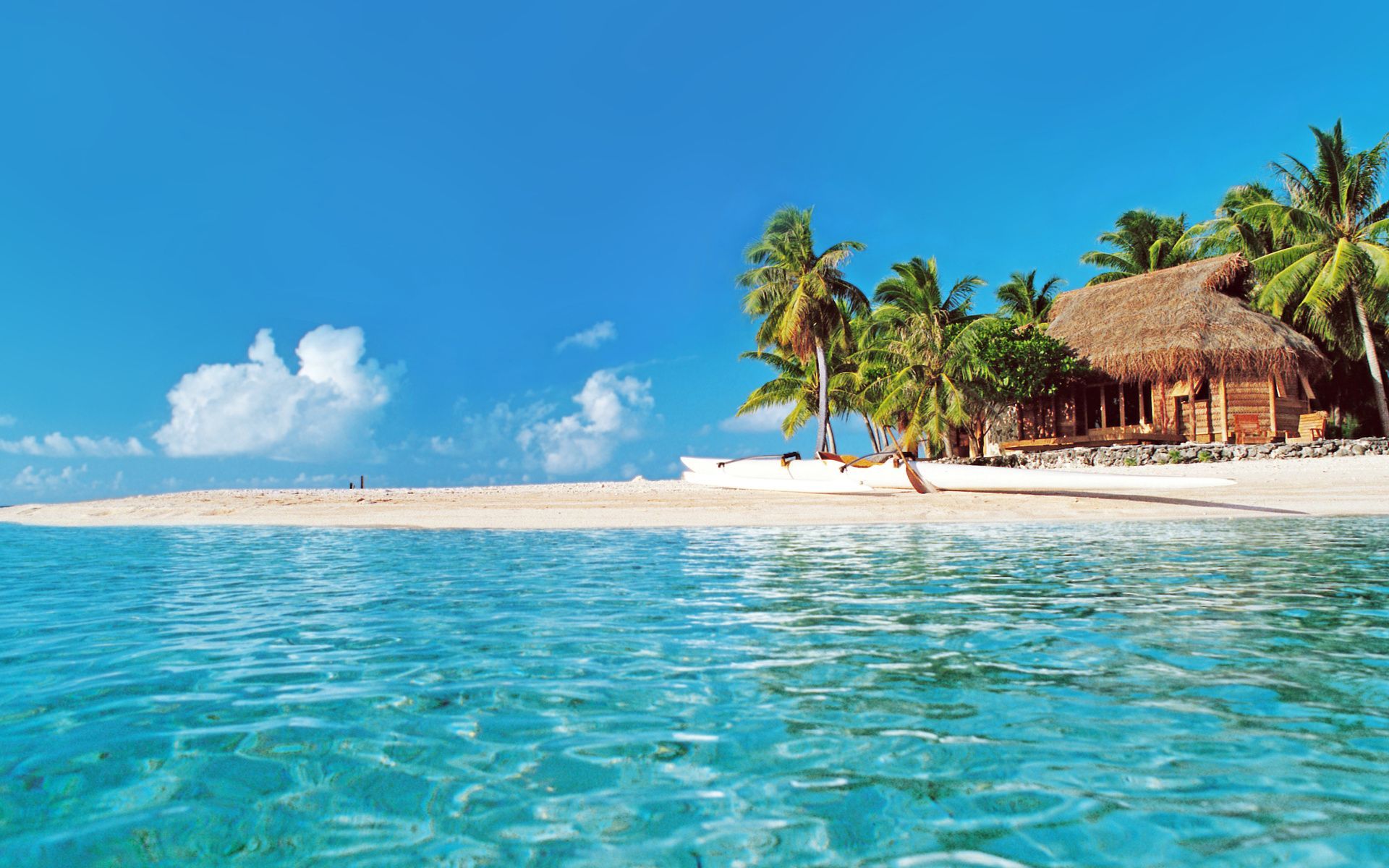 Tahiti Beach Desktop Wallpaper Top