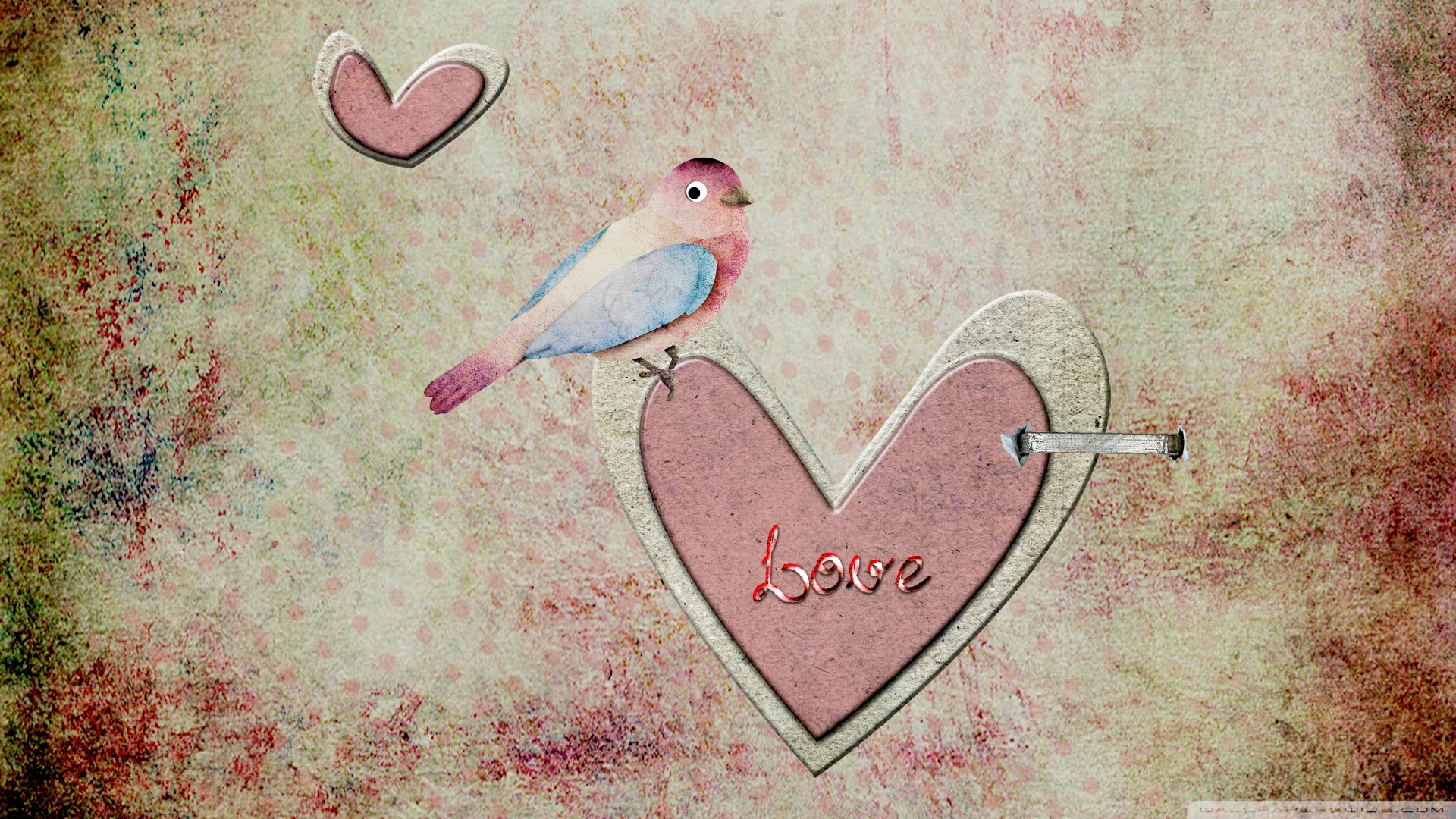 Vintage Love Art Wallpaper