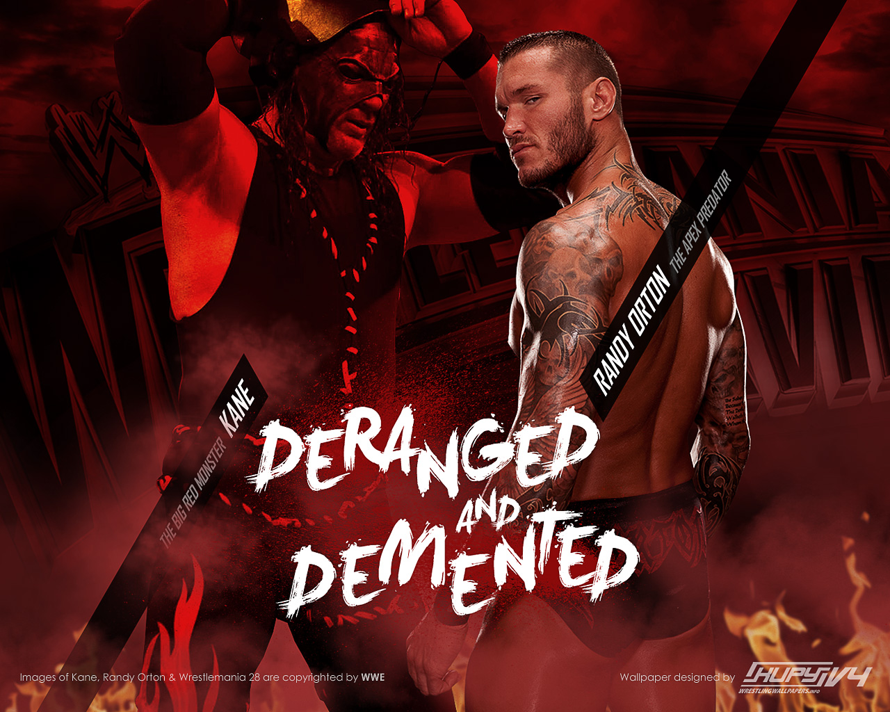 Wrestlemania Kane Vs Randy Orton Wwe Wallpaper
