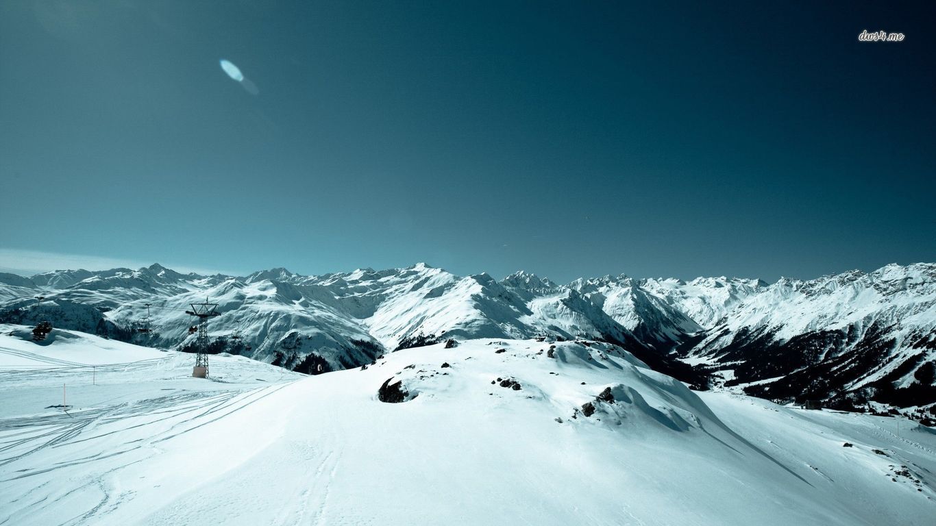 Top Of The Ski Slopes Wallpaper Sport
