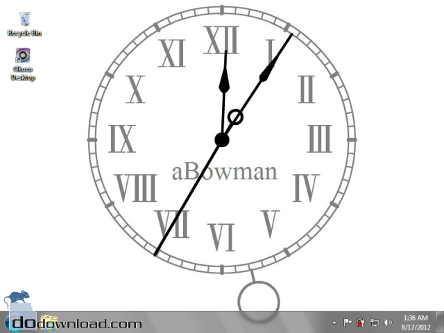 Pendulum Desktop Clock Wallpaper Image