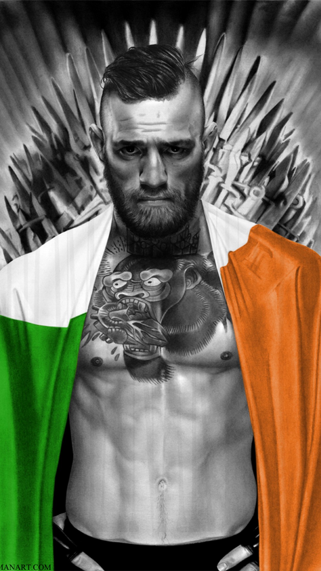Huangchen Conor Mcgregor Middle Finger Canvas Art Poster and Wall Art  Picture Print Modern Family bedroom Decor Posters 20x20inch50x50cm   Amazoncouk Home  Kitchen