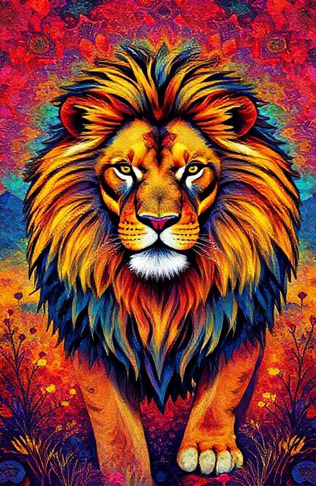 Colorful Lion Wallpaper