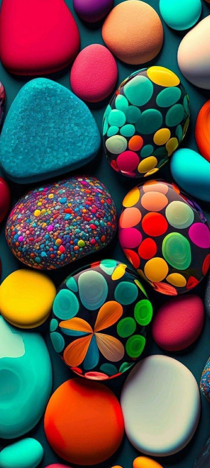 Colourful Stones In Android Wallpaper Abstract Nature