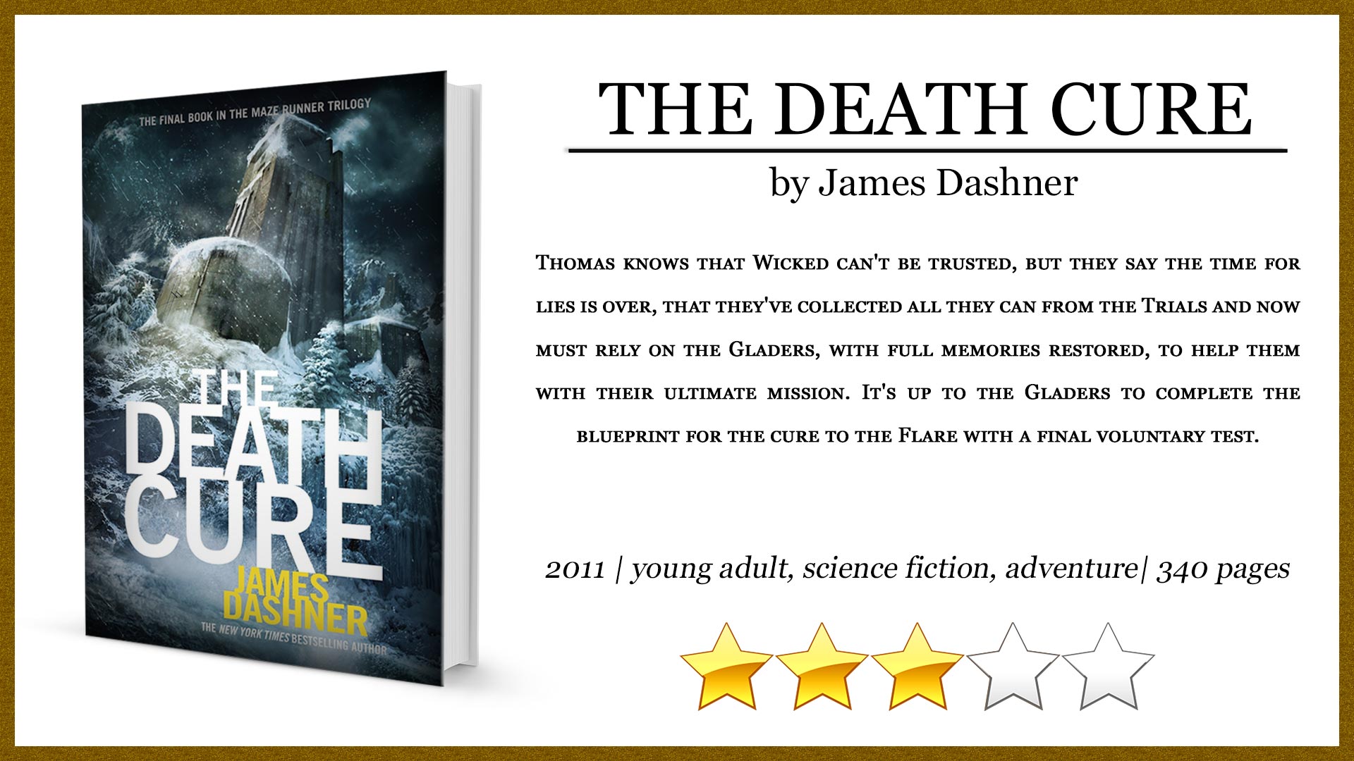 The Death Cure James Dashner Boredom Books
