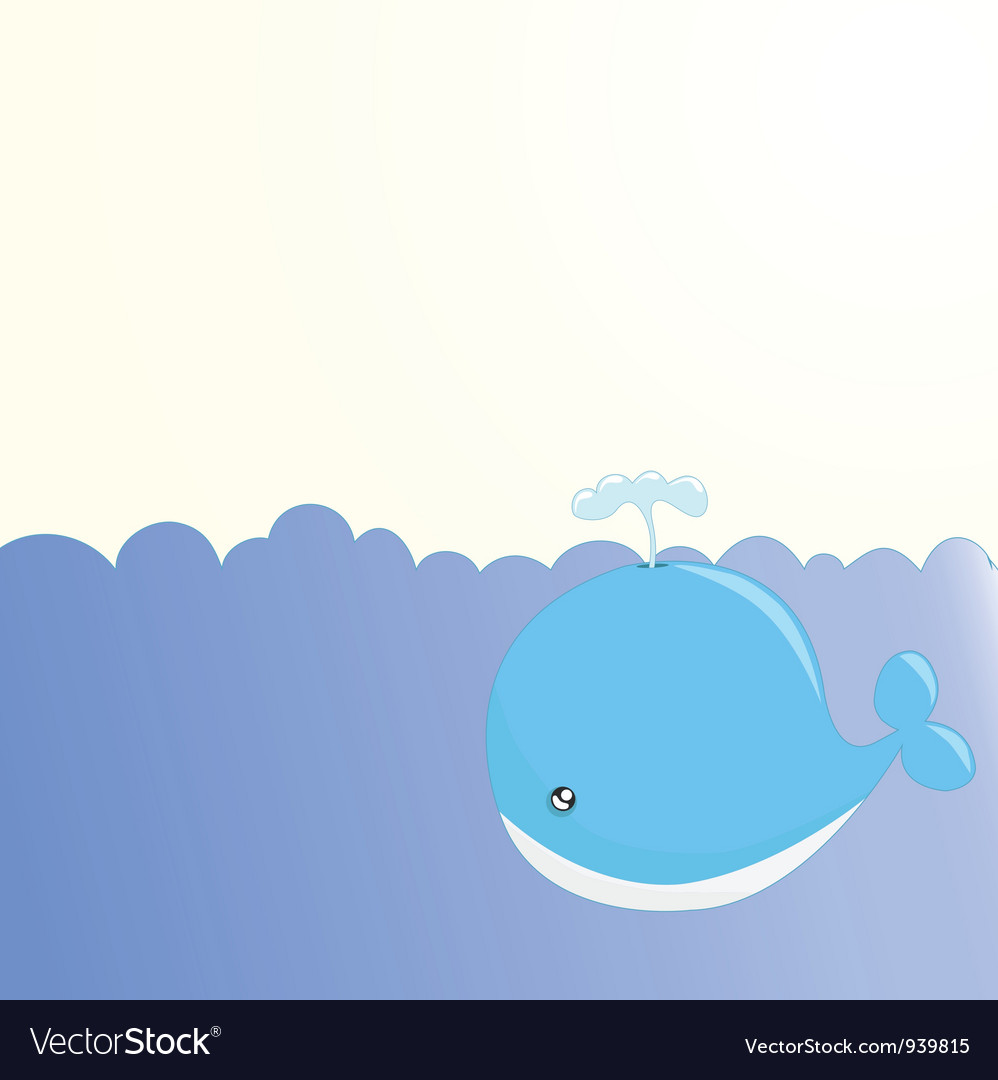 Cute Whale Background Royalty Vector Image