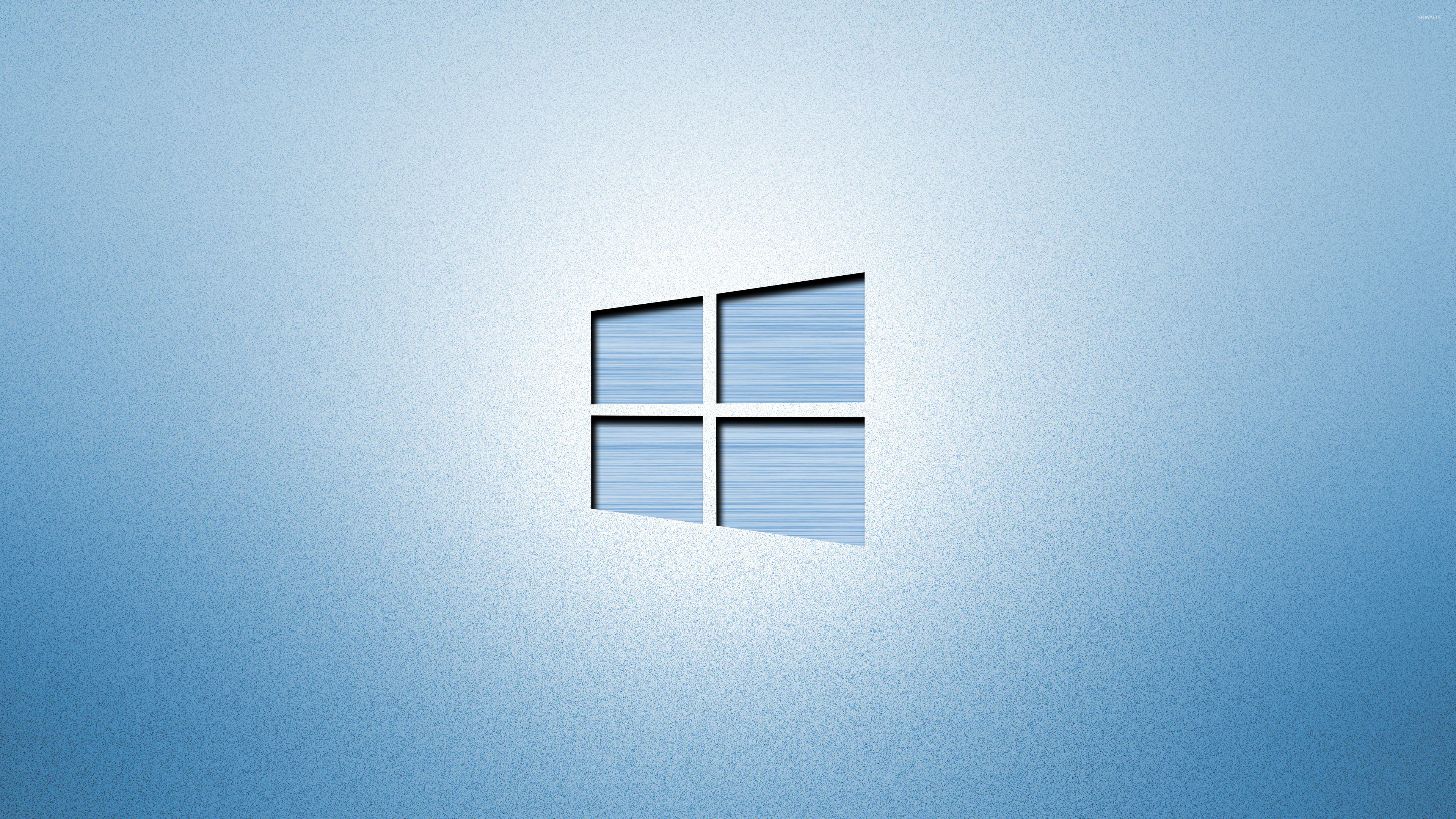 Windows Blue Polished Metal Logo On Light Wallpaper Puter