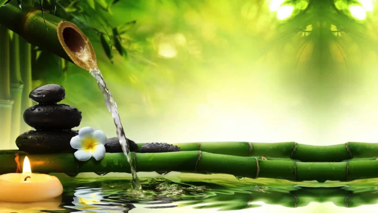 Hours Relaxing Meditation Music With Water Flow Background Yoga