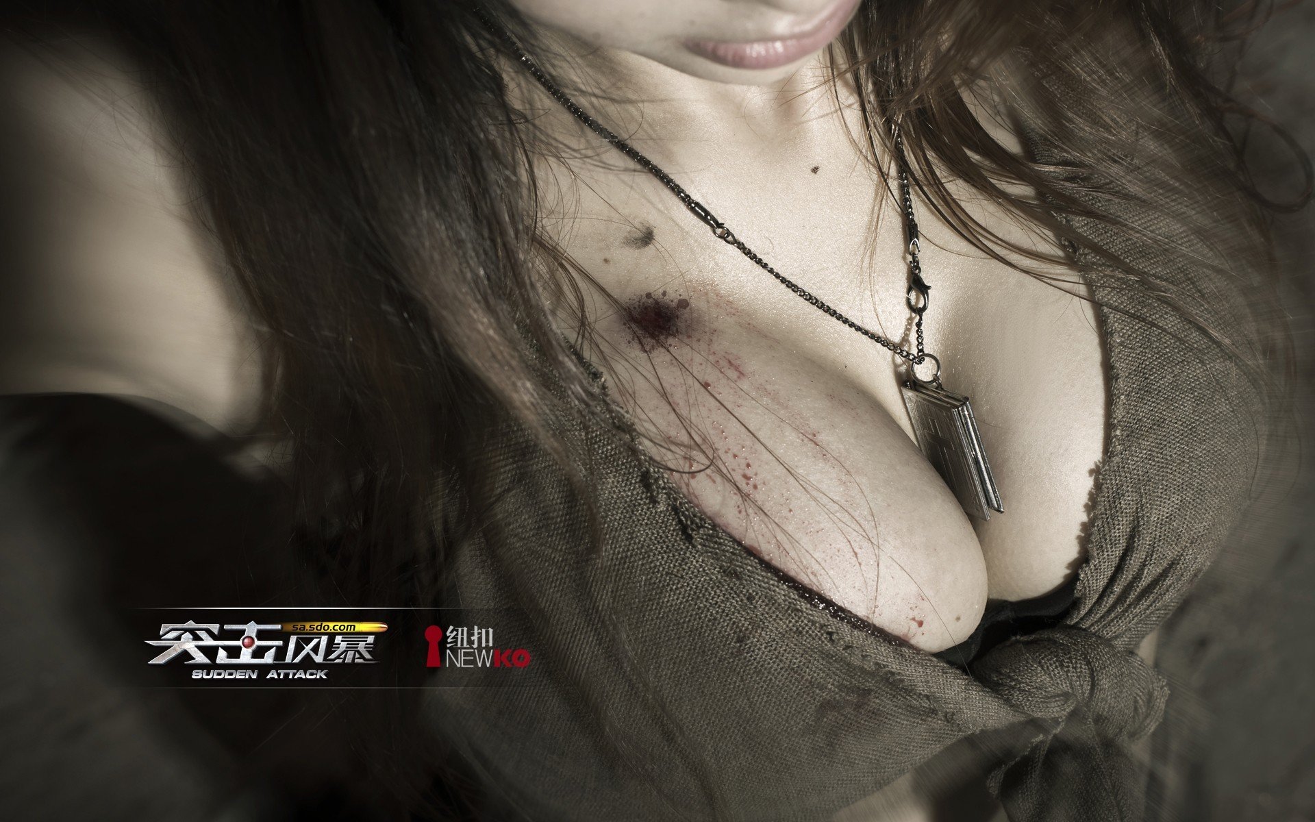 Action Online Tactical Fighting Cosplay Sexy Babe Wallpaper Background