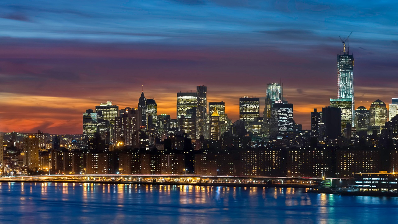 Manhattan Skyline New York Panorama Wallpaper HD