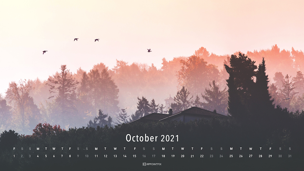 Free October 2021 Calendar Wallpapers Desktop Mobile