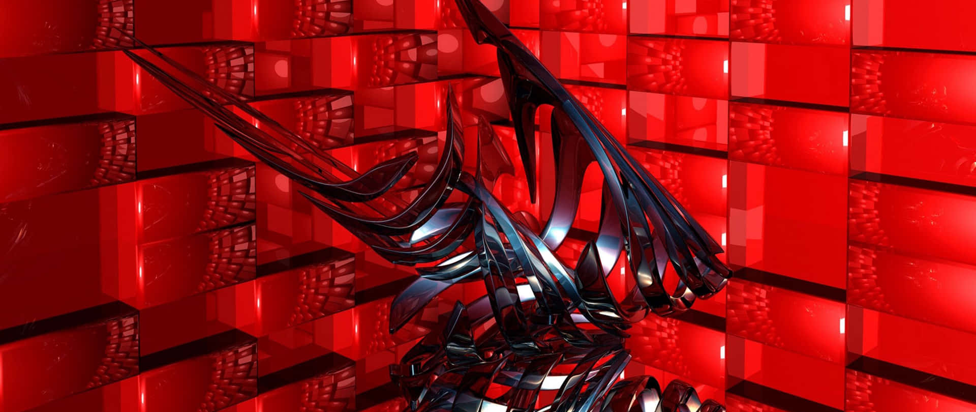 Red Abstract Art Wallpaper