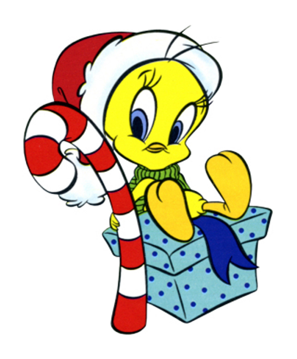 Free Disney Characters Tweety Merry Christmas Holiday Wallpaper