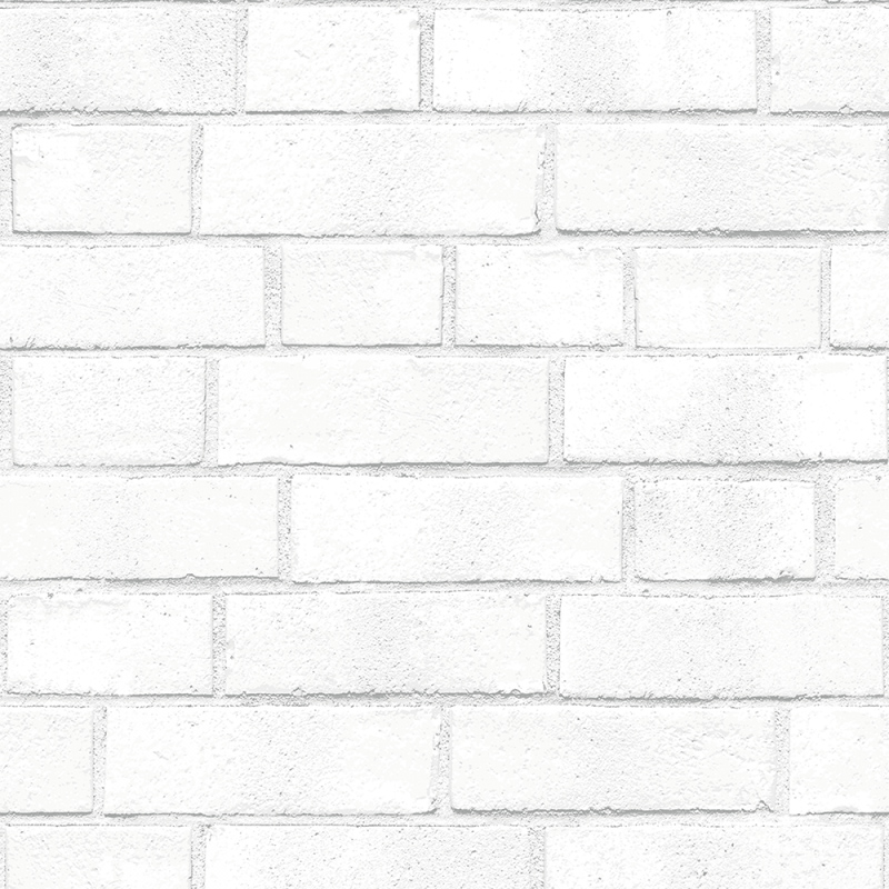 Wall Decor Wallpaper Brick Textured White Removable