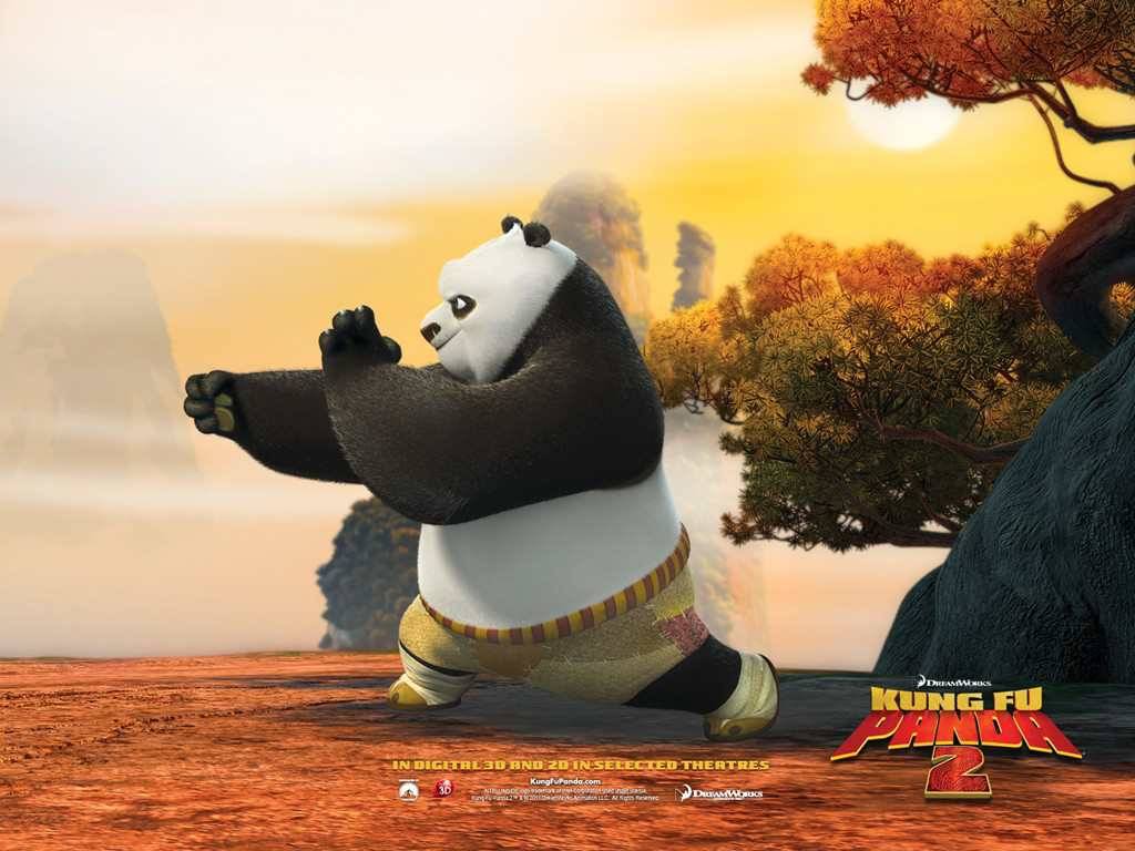 Po Training Kung Fu Panda HD Wallpaper