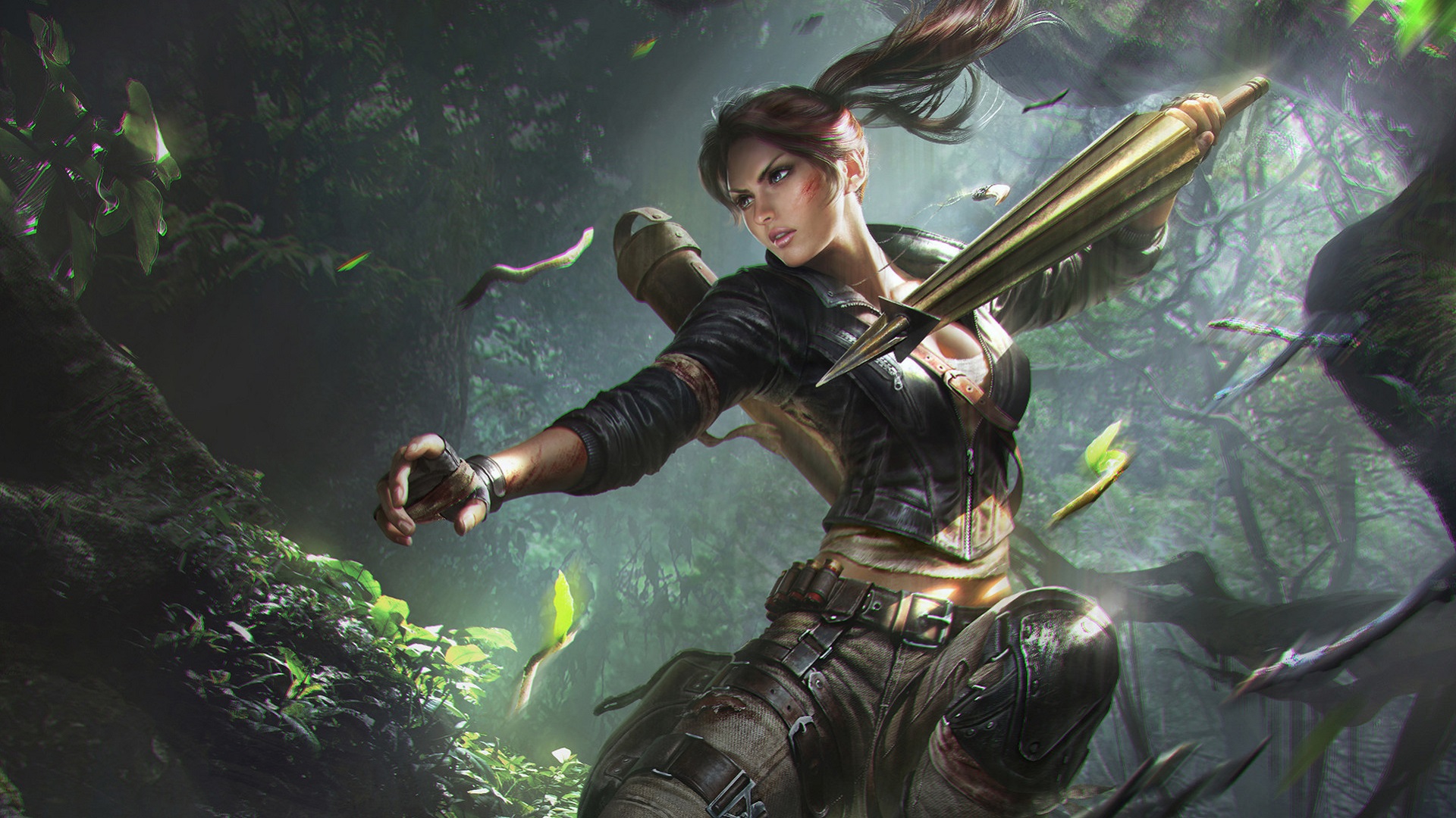Desktop Wallpaper Lara Croft Tomb Raider Video Game Digital Art
