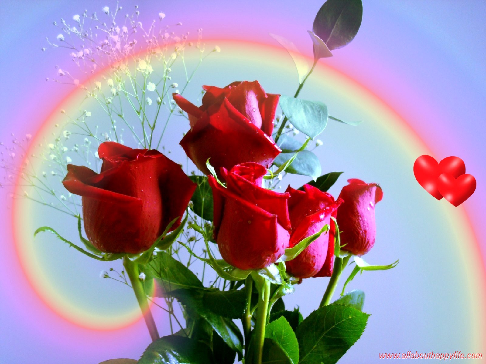 Pics Photos Red Roses Love Heart Wallpaper
