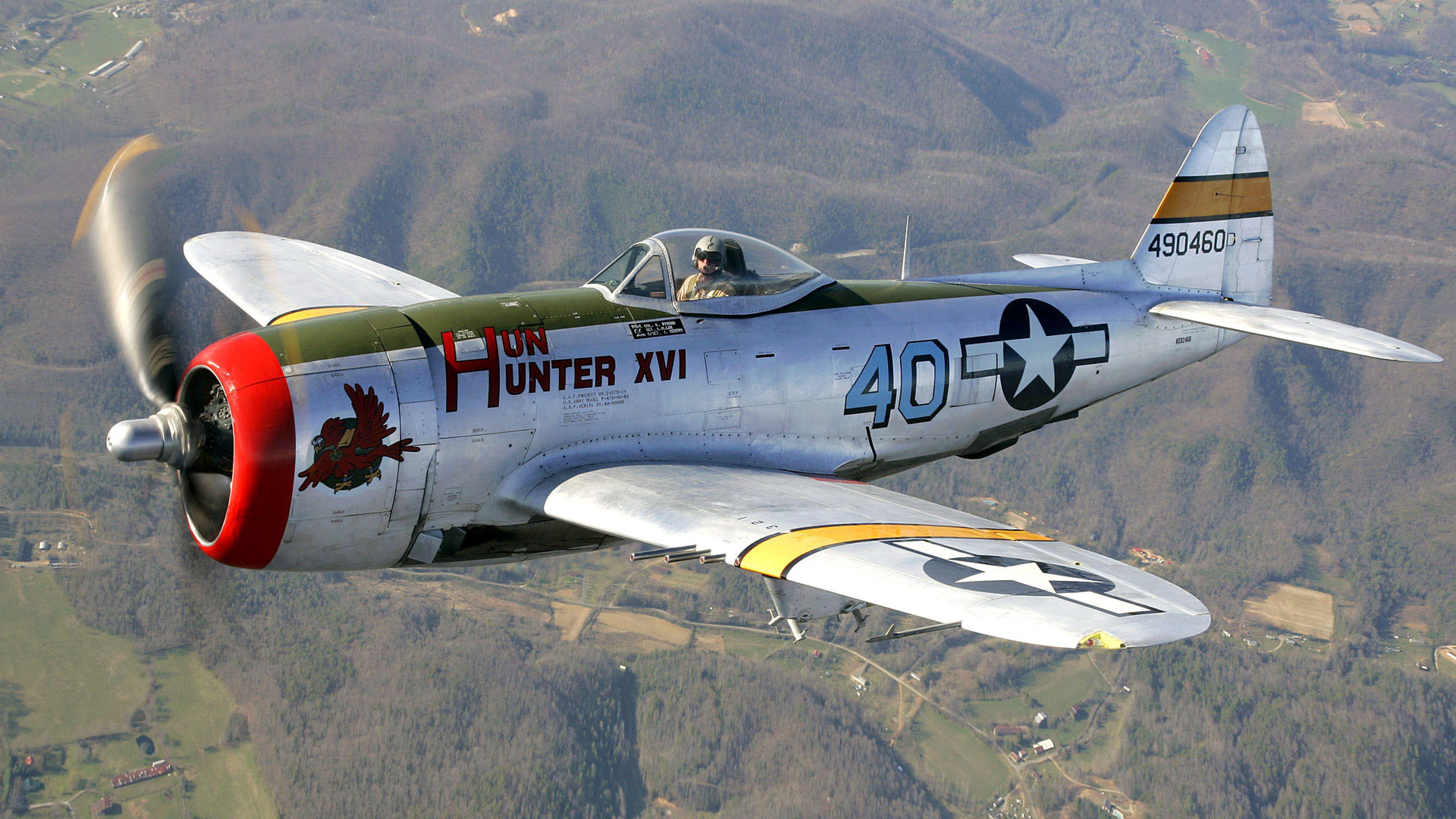 Aircraft Fighter World War Ii Warbird P Thunderbolt HD Wallpaper Of