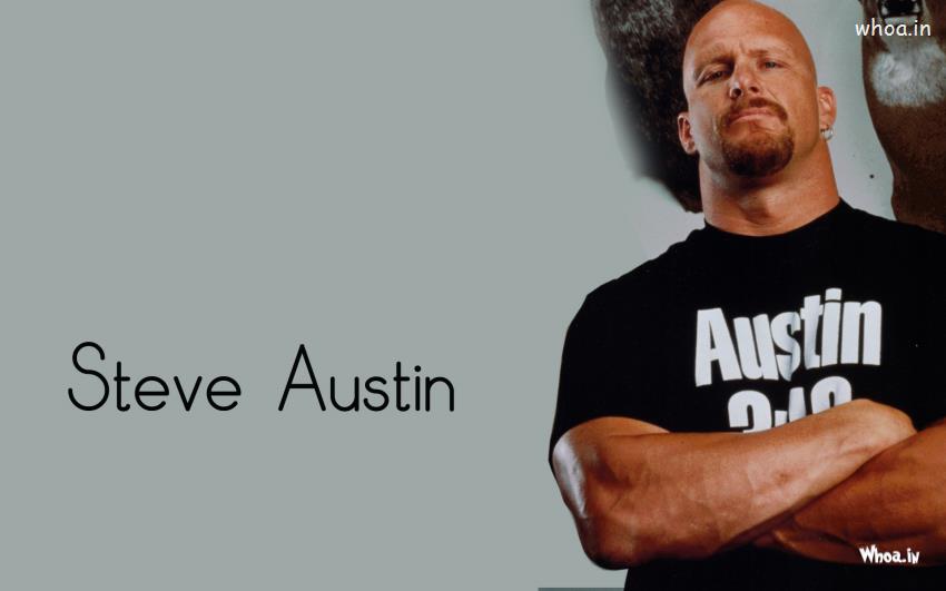 Steve Austin Posing In Black T Shirt Wallpaper HD