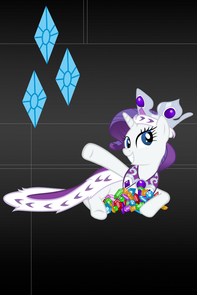 Rarity Wallpaper for iPod touch and iPhone 2 by RainbowTrixie on