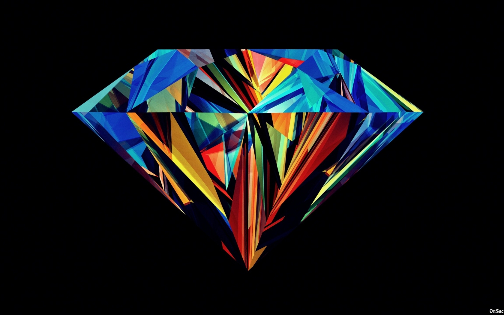 Download Colorful diamond wallpaper in 3D   Abstract wallpapers with 1680x1050