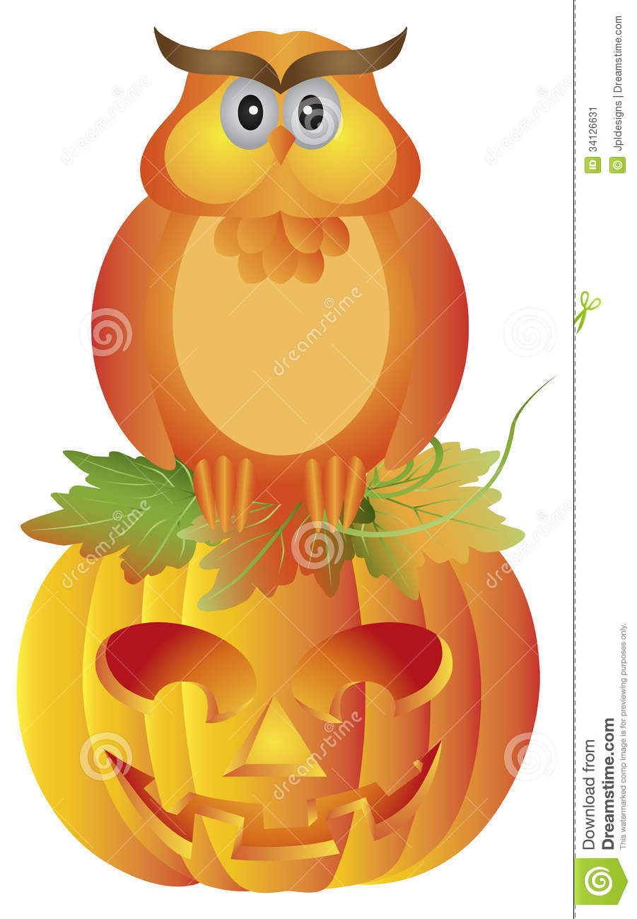Displaying Image For Orange Cartoon Owl